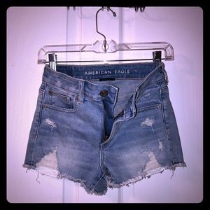 American Eagle high waist jean shorts